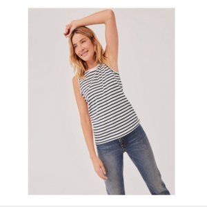 NWT PACT Women's Sailor Stripe Softspun High Neck Tank M